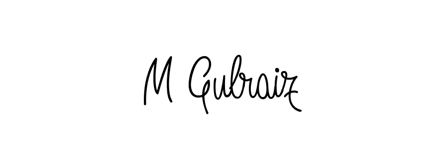 Use a signature maker to create a handwritten signature online. With this signature software, you can design (Angelique-Rose-font-FFP) your own signature for name M Gulraiz. M Gulraiz signature style 5 images and pictures png