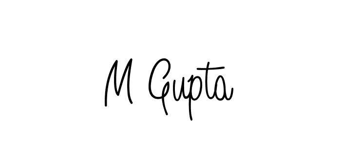 Create a beautiful signature design for name M Gupta. With this signature (Angelique-Rose-font-FFP) fonts, you can make a handwritten signature for free. M Gupta signature style 5 images and pictures png