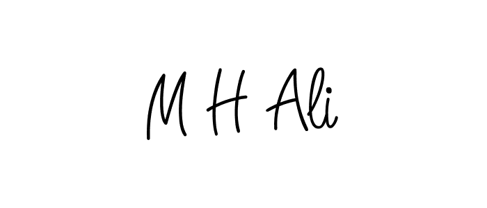 Use a signature maker to create a handwritten signature online. With this signature software, you can design (Angelique-Rose-font-FFP) your own signature for name M H Ali. M H Ali signature style 5 images and pictures png