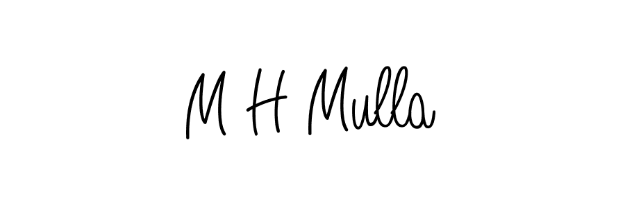You should practise on your own different ways (Angelique-Rose-font-FFP) to write your name (M H Mulla) in signature. don't let someone else do it for you. M H Mulla signature style 5 images and pictures png