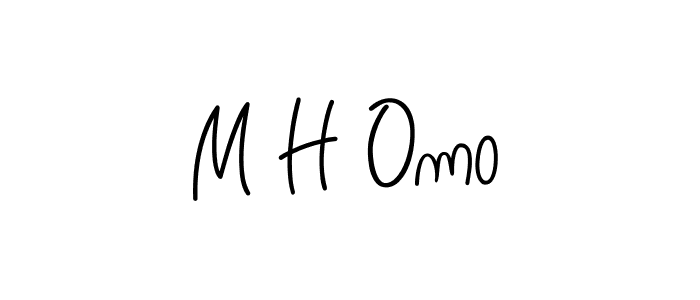 You should practise on your own different ways (Angelique-Rose-font-FFP) to write your name (M H Omo) in signature. don't let someone else do it for you. M H Omo signature style 5 images and pictures png