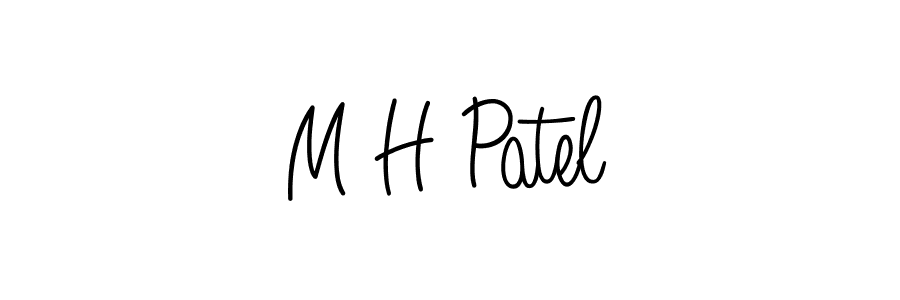 You should practise on your own different ways (Angelique-Rose-font-FFP) to write your name (M H Patel) in signature. don't let someone else do it for you. M H Patel signature style 5 images and pictures png