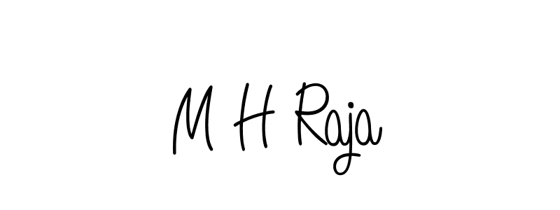 Make a beautiful signature design for name M H Raja. With this signature (Angelique-Rose-font-FFP) style, you can create a handwritten signature for free. M H Raja signature style 5 images and pictures png