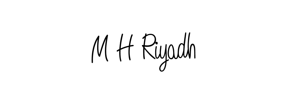 Design your own signature with our free online signature maker. With this signature software, you can create a handwritten (Angelique-Rose-font-FFP) signature for name M H Riyadh. M H Riyadh signature style 5 images and pictures png