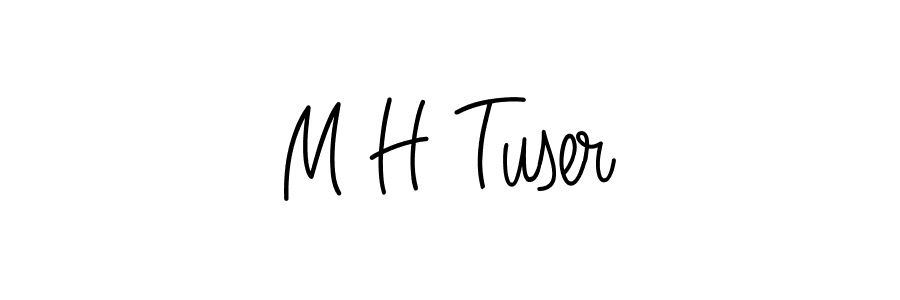 Make a beautiful signature design for name M H Tuser. With this signature (Angelique-Rose-font-FFP) style, you can create a handwritten signature for free. M H Tuser signature style 5 images and pictures png