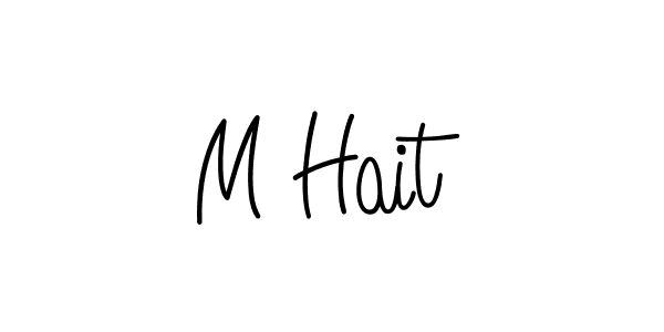 Design your own signature with our free online signature maker. With this signature software, you can create a handwritten (Angelique-Rose-font-FFP) signature for name M Hait. M Hait signature style 5 images and pictures png