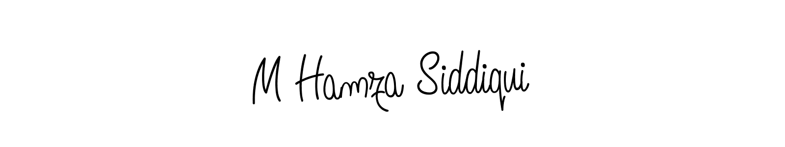 Use a signature maker to create a handwritten signature online. With this signature software, you can design (Angelique-Rose-font-FFP) your own signature for name M Hamza Siddiqui. M Hamza Siddiqui signature style 5 images and pictures png