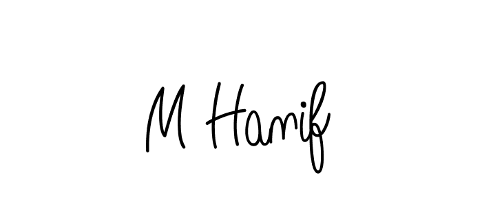Also we have M Hanif name is the best signature style. Create professional handwritten signature collection using Angelique-Rose-font-FFP autograph style. M Hanif signature style 5 images and pictures png