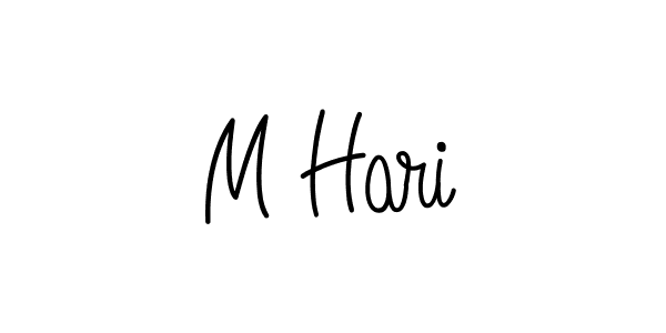 The best way (Angelique-Rose-font-FFP) to make a short signature is to pick only two or three words in your name. The name M Hari include a total of six letters. For converting this name. M Hari signature style 5 images and pictures png