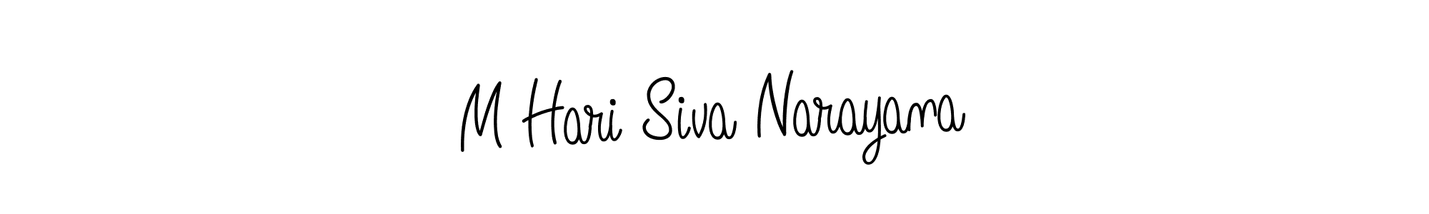 Also we have M Hari Siva Narayana name is the best signature style. Create professional handwritten signature collection using Angelique-Rose-font-FFP autograph style. M Hari Siva Narayana signature style 5 images and pictures png