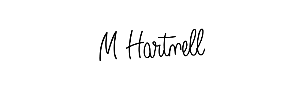 Use a signature maker to create a handwritten signature online. With this signature software, you can design (Angelique-Rose-font-FFP) your own signature for name M Hartnell. M Hartnell signature style 5 images and pictures png