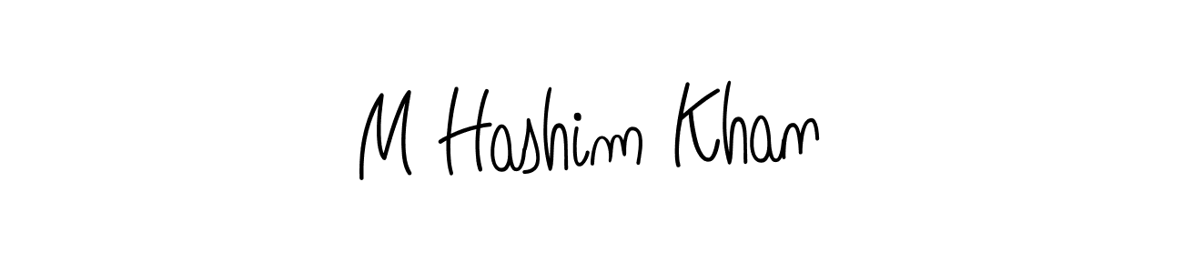 Create a beautiful signature design for name M Hashim Khan. With this signature (Angelique-Rose-font-FFP) fonts, you can make a handwritten signature for free. M Hashim Khan signature style 5 images and pictures png