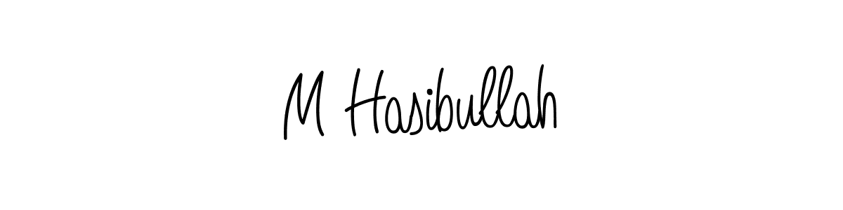 Make a beautiful signature design for name M Hasibullah. With this signature (Angelique-Rose-font-FFP) style, you can create a handwritten signature for free. M Hasibullah signature style 5 images and pictures png