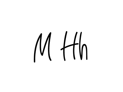 M Hh stylish signature style. Best Handwritten Sign (Angelique-Rose-font-FFP) for my name. Handwritten Signature Collection Ideas for my name M Hh. M Hh signature style 5 images and pictures png