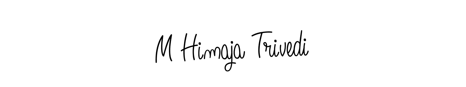 Create a beautiful signature design for name M Himaja Trivedi. With this signature (Angelique-Rose-font-FFP) fonts, you can make a handwritten signature for free. M Himaja Trivedi signature style 5 images and pictures png