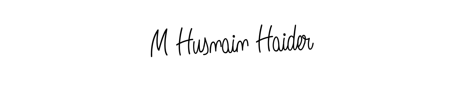 How to make M Husnain Haider name signature. Use Angelique-Rose-font-FFP style for creating short signs online. This is the latest handwritten sign. M Husnain Haider signature style 5 images and pictures png