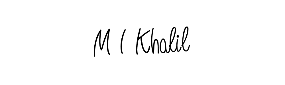 Use a signature maker to create a handwritten signature online. With this signature software, you can design (Angelique-Rose-font-FFP) your own signature for name M I Khalil. M I Khalil signature style 5 images and pictures png