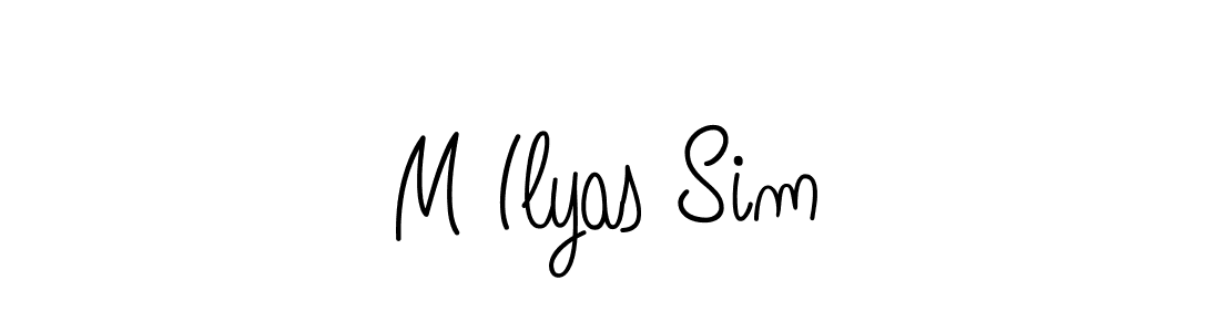 if you are searching for the best signature style for your name M Ilyas Sim. so please give up your signature search. here we have designed multiple signature styles  using Angelique-Rose-font-FFP. M Ilyas Sim signature style 5 images and pictures png