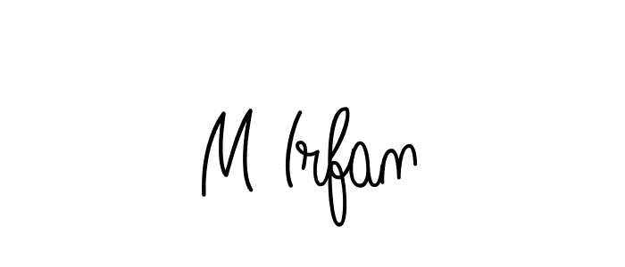 How to make M Irfan name signature. Use Angelique-Rose-font-FFP style for creating short signs online. This is the latest handwritten sign. M Irfan signature style 5 images and pictures png