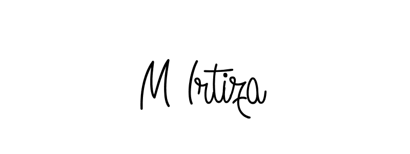 The best way (Angelique-Rose-font-FFP) to make a short signature is to pick only two or three words in your name. The name M Irtiza include a total of six letters. For converting this name. M Irtiza signature style 5 images and pictures png
