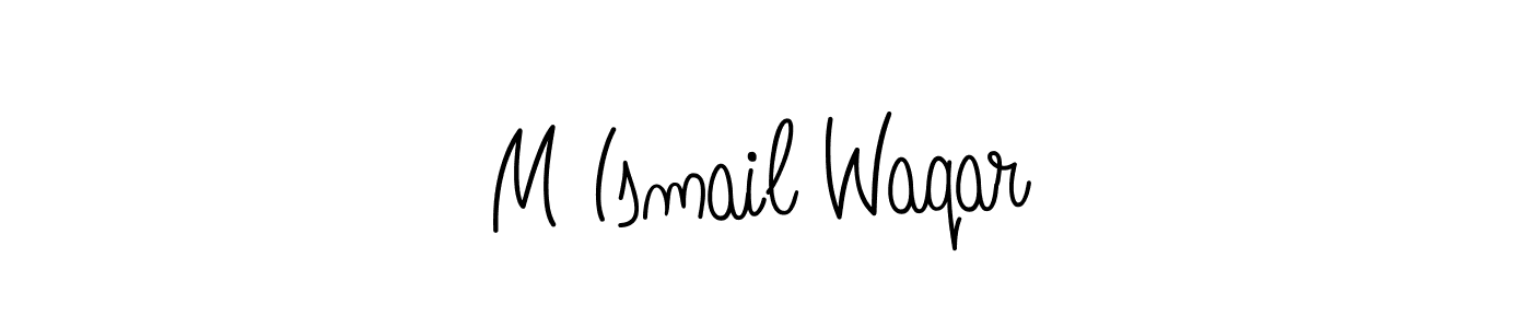 How to make M Ismail Waqar name signature. Use Angelique-Rose-font-FFP style for creating short signs online. This is the latest handwritten sign. M Ismail Waqar signature style 5 images and pictures png