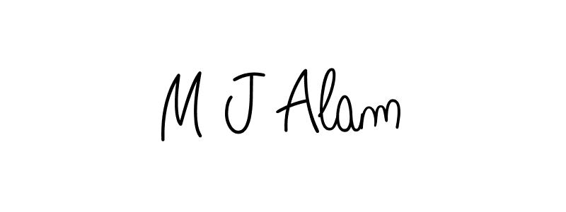 You should practise on your own different ways (Angelique-Rose-font-FFP) to write your name (M J Alam) in signature. don't let someone else do it for you. M J Alam signature style 5 images and pictures png