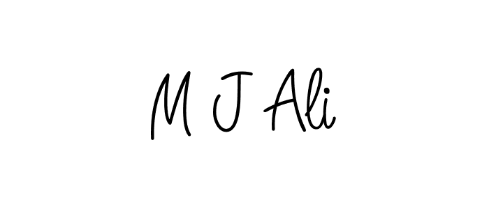 Make a beautiful signature design for name M J Ali. With this signature (Angelique-Rose-font-FFP) style, you can create a handwritten signature for free. M J Ali signature style 5 images and pictures png