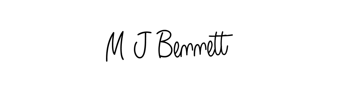 The best way (Angelique-Rose-font-FFP) to make a short signature is to pick only two or three words in your name. The name M J Bennett include a total of six letters. For converting this name. M J Bennett signature style 5 images and pictures png