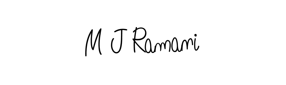 Make a beautiful signature design for name M J Ramani. With this signature (Angelique-Rose-font-FFP) style, you can create a handwritten signature for free. M J Ramani signature style 5 images and pictures png