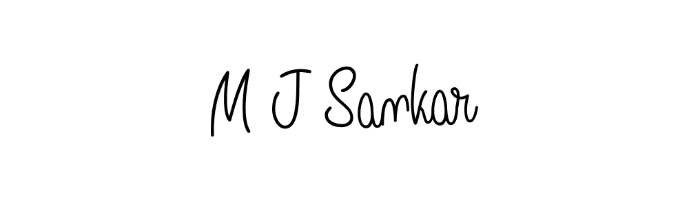 Create a beautiful signature design for name M J Sankar. With this signature (Angelique-Rose-font-FFP) fonts, you can make a handwritten signature for free. M J Sankar signature style 5 images and pictures png