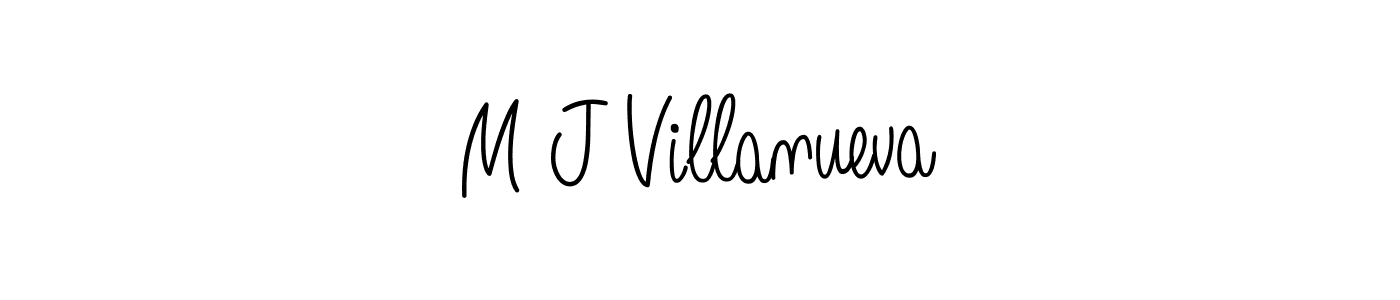 Also we have M J Villanueva name is the best signature style. Create professional handwritten signature collection using Angelique-Rose-font-FFP autograph style. M J Villanueva signature style 5 images and pictures png