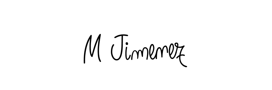 M Jimenez stylish signature style. Best Handwritten Sign (Angelique-Rose-font-FFP) for my name. Handwritten Signature Collection Ideas for my name M Jimenez. M Jimenez signature style 5 images and pictures png