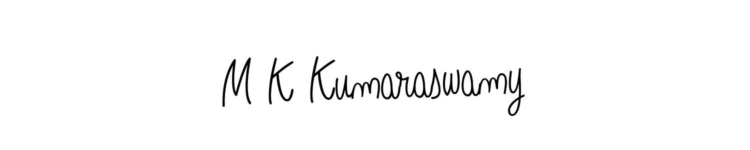 Make a beautiful signature design for name M K Kumaraswamy. With this signature (Angelique-Rose-font-FFP) style, you can create a handwritten signature for free. M K Kumaraswamy signature style 5 images and pictures png