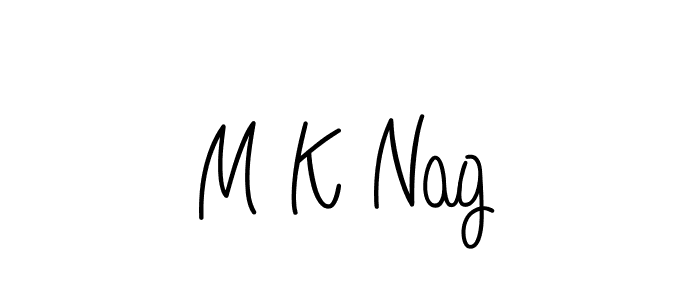 M K Nag stylish signature style. Best Handwritten Sign (Angelique-Rose-font-FFP) for my name. Handwritten Signature Collection Ideas for my name M K Nag. M K Nag signature style 5 images and pictures png