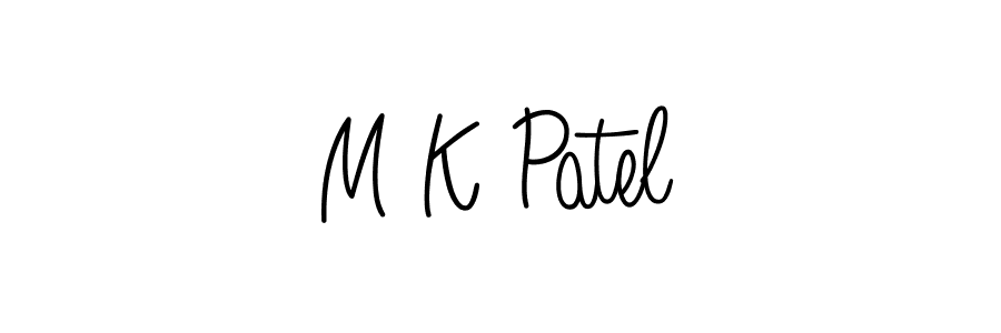 How to Draw M K Patel signature style? Angelique-Rose-font-FFP is a latest design signature styles for name M K Patel. M K Patel signature style 5 images and pictures png