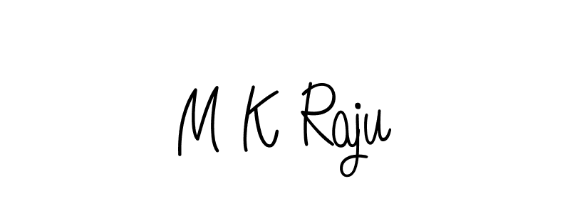How to make M K Raju name signature. Use Angelique-Rose-font-FFP style for creating short signs online. This is the latest handwritten sign. M K Raju signature style 5 images and pictures png