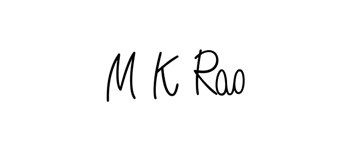 How to make M K Rao name signature. Use Angelique-Rose-font-FFP style for creating short signs online. This is the latest handwritten sign. M K Rao signature style 5 images and pictures png