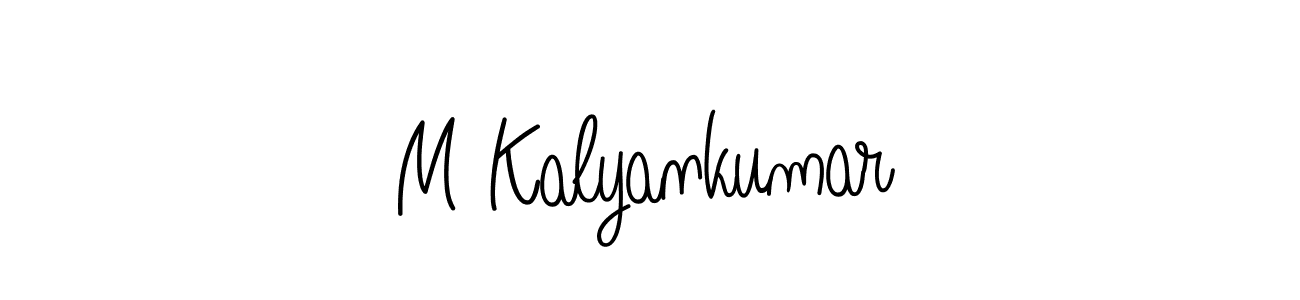 You should practise on your own different ways (Angelique-Rose-font-FFP) to write your name (M Kalyankumar) in signature. don't let someone else do it for you. M Kalyankumar signature style 5 images and pictures png