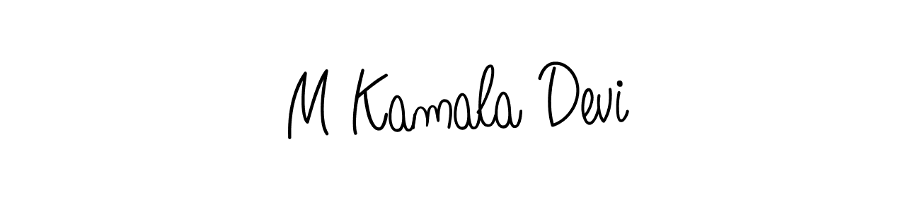 Make a beautiful signature design for name M Kamala Devi. With this signature (Angelique-Rose-font-FFP) style, you can create a handwritten signature for free. M Kamala Devi signature style 5 images and pictures png