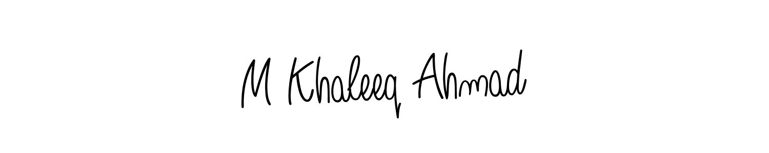 if you are searching for the best signature style for your name M Khaleeq Ahmad. so please give up your signature search. here we have designed multiple signature styles  using Angelique-Rose-font-FFP. M Khaleeq Ahmad signature style 5 images and pictures png