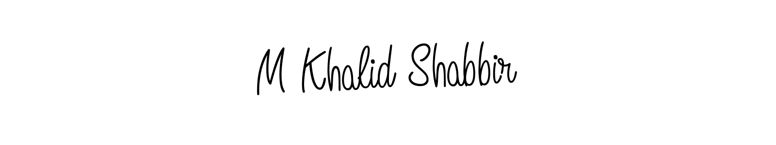 Create a beautiful signature design for name M Khalid Shabbir. With this signature (Angelique-Rose-font-FFP) fonts, you can make a handwritten signature for free. M Khalid Shabbir signature style 5 images and pictures png
