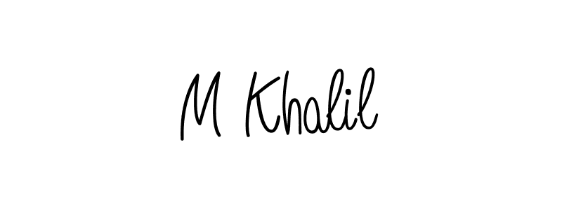 Make a beautiful signature design for name M Khalil. With this signature (Angelique-Rose-font-FFP) style, you can create a handwritten signature for free. M Khalil signature style 5 images and pictures png