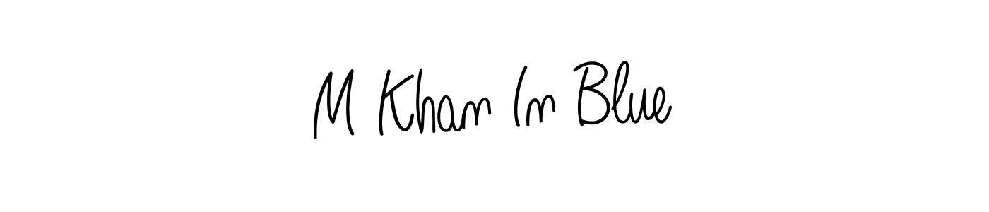 You can use this online signature creator to create a handwritten signature for the name M Khan In Blue. This is the best online autograph maker. M Khan In Blue signature style 5 images and pictures png