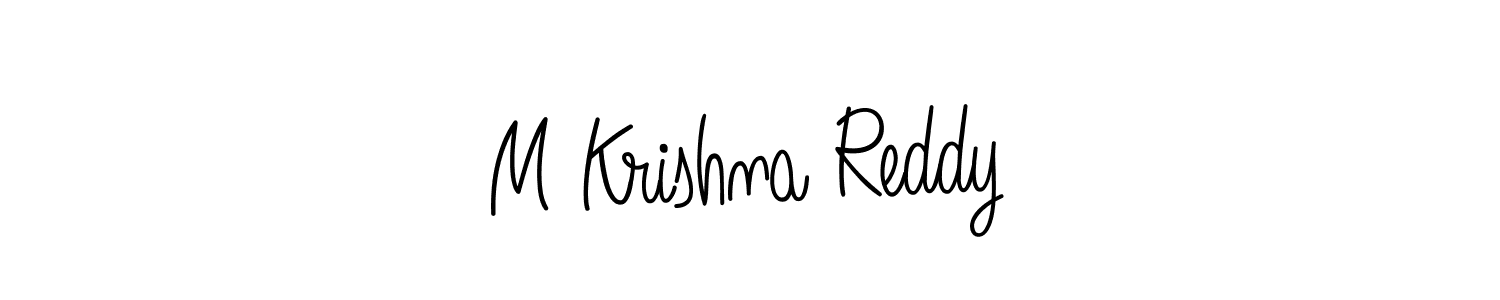 How to make M Krishna Reddy signature? Angelique-Rose-font-FFP is a professional autograph style. Create handwritten signature for M Krishna Reddy name. M Krishna Reddy signature style 5 images and pictures png