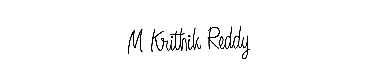 How to make M Krithik Reddy signature? Angelique-Rose-font-FFP is a professional autograph style. Create handwritten signature for M Krithik Reddy name. M Krithik Reddy signature style 5 images and pictures png