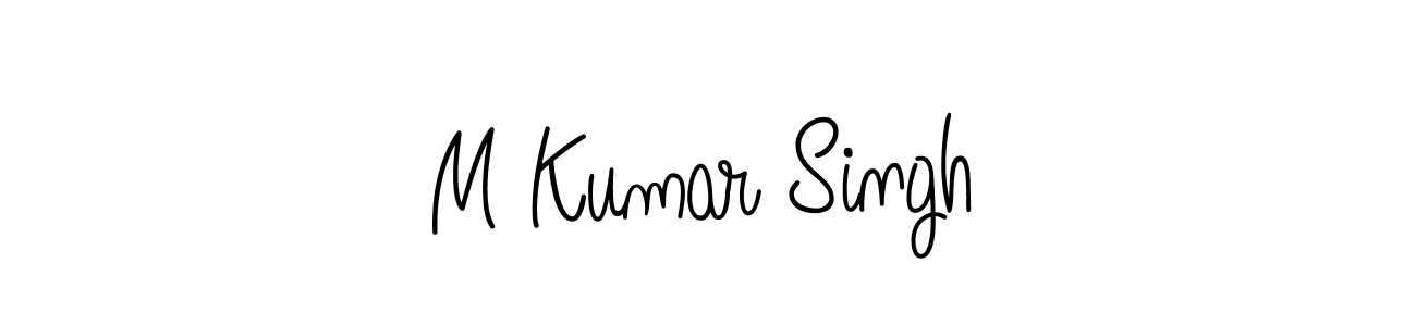 Create a beautiful signature design for name M Kumar Singh. With this signature (Angelique-Rose-font-FFP) fonts, you can make a handwritten signature for free. M Kumar Singh signature style 5 images and pictures png