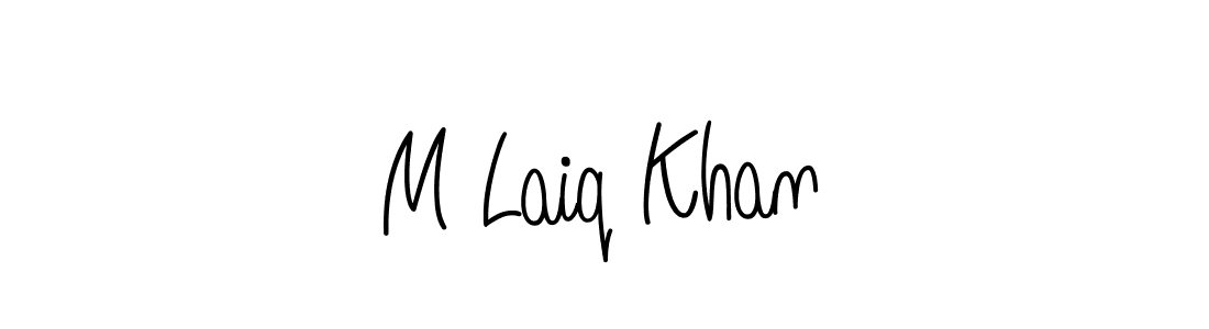 Also we have M Laiq Khan name is the best signature style. Create professional handwritten signature collection using Angelique-Rose-font-FFP autograph style. M Laiq Khan signature style 5 images and pictures png