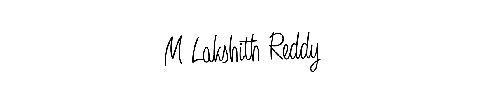 Also we have M Lakshith Reddy name is the best signature style. Create professional handwritten signature collection using Angelique-Rose-font-FFP autograph style. M Lakshith Reddy signature style 5 images and pictures png