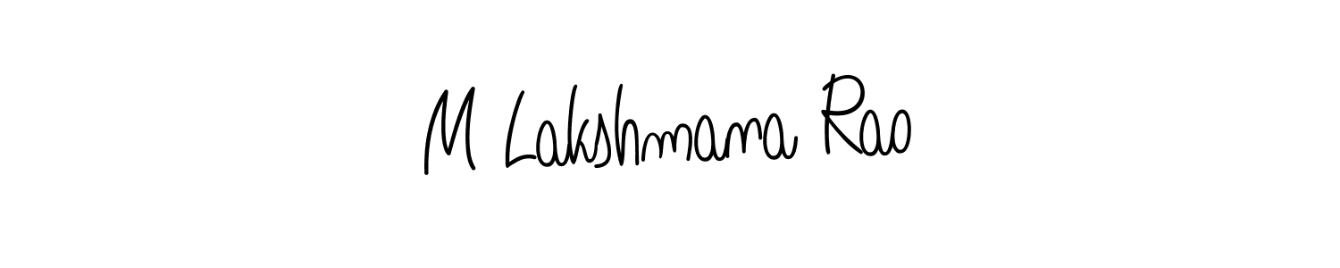 M Lakshmana Rao stylish signature style. Best Handwritten Sign (Angelique-Rose-font-FFP) for my name. Handwritten Signature Collection Ideas for my name M Lakshmana Rao. M Lakshmana Rao signature style 5 images and pictures png