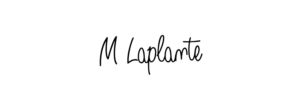 M Laplante stylish signature style. Best Handwritten Sign (Angelique-Rose-font-FFP) for my name. Handwritten Signature Collection Ideas for my name M Laplante. M Laplante signature style 5 images and pictures png